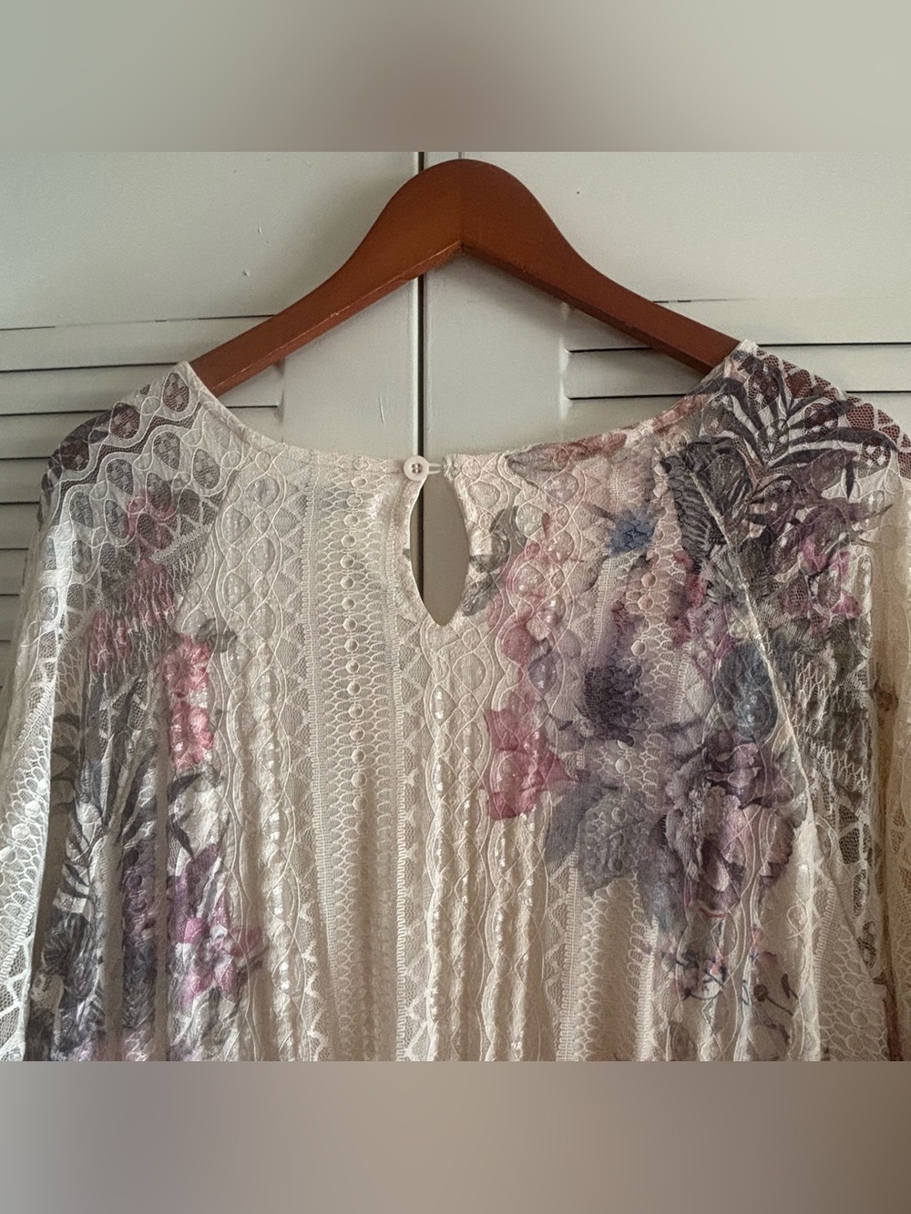 ORIGAMI all LACE lined BOHEMIAN WESTERN Maxi Dress Size XL gypsy shabby chic - Picture 11 of 16